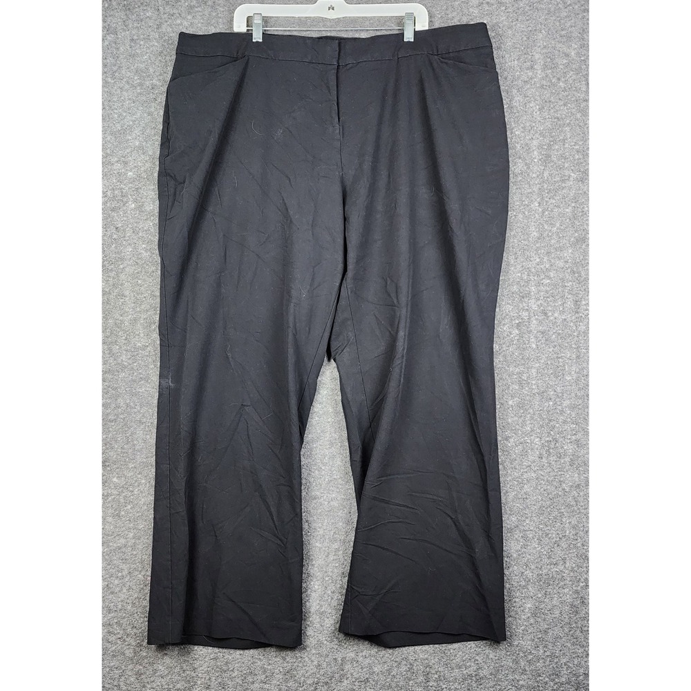 Worthington Perfect Trouser Women 24W‎ Black Curvy Fit Straight Leg Work Pants